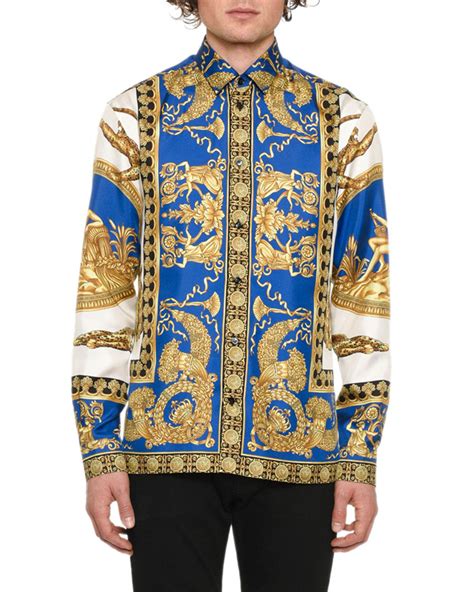 versace blue shirt